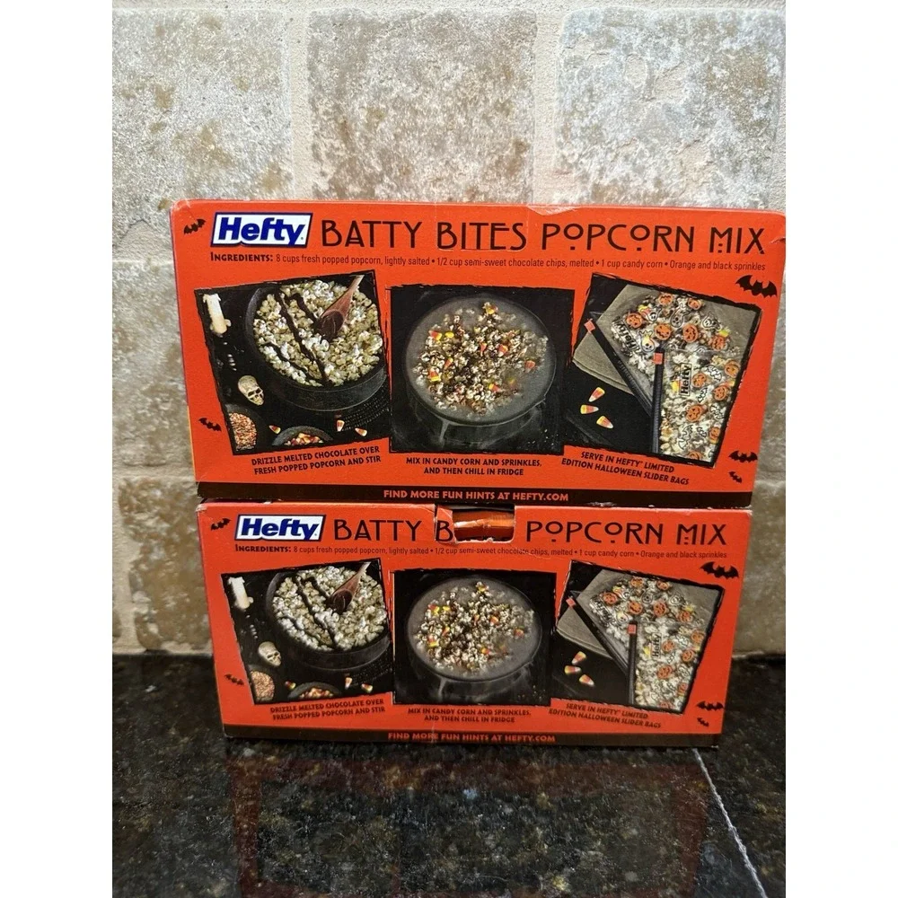 Hefty 2015 Halloween Quart Storage Slider Bags Bats Pumpkins Limited Edition *56